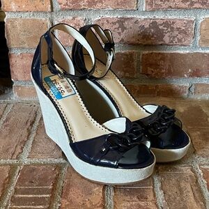 BCBG Paris Lakyle2 Navy Wedges